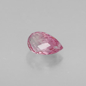 0.74 ct Pink Tourmaline Gemstone, Tourmaline Gem in Briolette with Hole Shape for Sale.