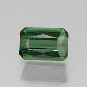 0.75 ct Green Tourmaline Gemstone, Tourmaline Gem in Octagon / Scissor Cut Shape for Sale.