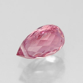 0.92 ct Pink Tourmaline Gemstone, Tourmaline Gem in Briolette with Hole Shape for Sale.