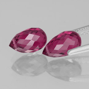 Tourmaline Gemstone in 7.4 x 4.3 mm Size for Sale, Tourmaline Stone in Purple Red Color