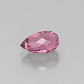 0.62 ct Pink Tourmaline Gemstone, Tourmaline Gem in Briolette with Hole Shape for Sale.