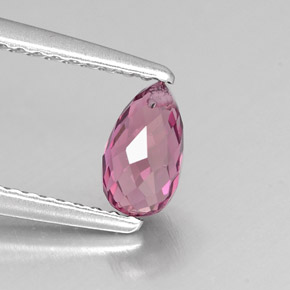 0.62 ct Pink Tourmaline Stone, Natural Tourmaline in Briolette with Hole Shape for Sale