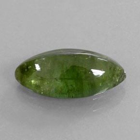 2.52 ct Green Tourmaline Gemstone, Tourmaline Gem in Marquise Cabochon Shape for Sale.