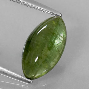 2.52 ct Green Tourmaline Stone, Natural Tourmaline in Marquise Cabochon Shape for Sale