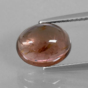 3.30 ct Brown Tourmaline Gemstone, Tourmaline Gem in Oval Cabochon Shape for Sale.