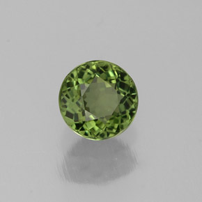 0.84 ct Green Tourmaline Stone, Natural Tourmaline in Round Facet Shape for Sale