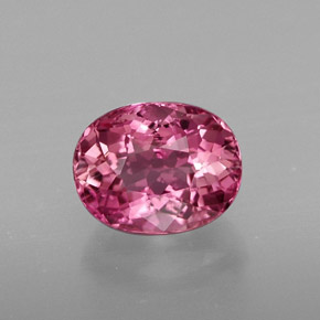 1.32 ct Pink Tourmaline Gemstone, Tourmaline Gem in Oval Facet Shape for Sale.