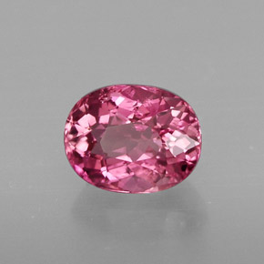 1.32 ct Pink Tourmaline Stone, Natural Tourmaline in Oval Facet Shape for Sale