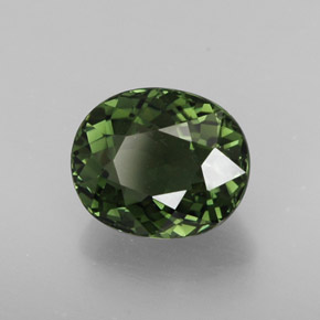 2.05 ct Green Tourmaline Stone, Natural Tourmaline in Oval Facet Shape for Sale