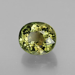 1.98 ct Green Tourmaline Stone, Natural Tourmaline in Oval Facet Shape for Sale