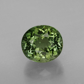 1.94 ct Green Tourmaline Gemstone, Tourmaline Gem in Oval Facet Shape for Sale.