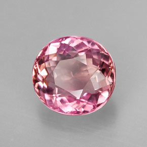 2.38 ct Pink Tourmaline Stone, Natural Tourmaline in Oval Facet Shape for Sale