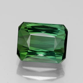 1.67 ct Green Tourmaline Gemstone, Tourmaline Gem in Octagon / Scissor Cut Shape for Sale.