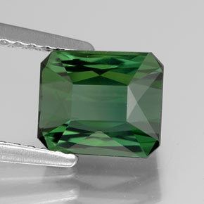1.86 ct Green Tourmaline Stone, Natural Tourmaline in Octagon / Scissor Cut Shape for Sale