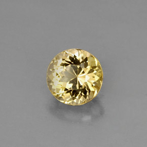0.82 ct Yellow Tourmaline Stone, Natural Tourmaline in Round Facet Shape for Sale
