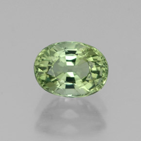 1.05 ct Green Tourmaline Gemstone, Tourmaline Gem in Oval Facet Shape for Sale.