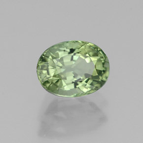 1.05 ct Green Tourmaline Stone, Natural Tourmaline in Oval Facet Shape for Sale