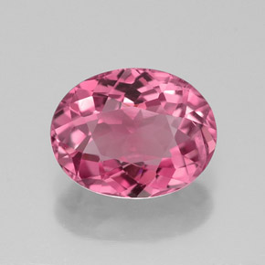 1.46 ct Pink Tourmaline Gemstone, Tourmaline Gem in Oval Facet Shape for Sale.