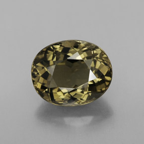 3.23 ct Green Tourmaline Gemstone, Tourmaline Gem in Oval Facet Shape for Sale.