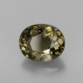 3.23 ct Green Tourmaline Stone, Natural Tourmaline in Oval Facet Shape for Sale