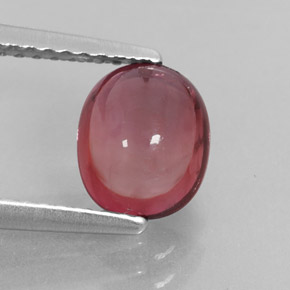 1.48 ct Pink Tourmaline Gemstone, Tourmaline Gem in Oval Cabochon Shape for Sale.
