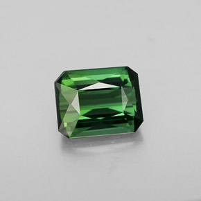 1.44 ct Green Tourmaline Gemstone, Tourmaline Gem in Octagon / Scissor Cut Shape for Sale.
