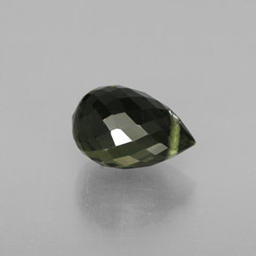 1.14 ct Green Tourmaline Stone, Natural Tourmaline in Briolette with Hole Shape for Sale