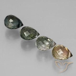 3.77ctw Natural Multicolor Tourmaline, Briolette, VVS-VS