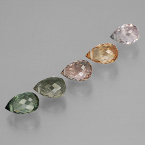 Tourmaline Gemstones in 6.4 x 4.2 mm Size for Sale, Tourmaline Stones in Multicolor Color