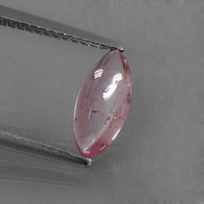 1.21 ct Pink Tourmaline Gemstone, Tourmaline Gem in Marquise Cabochon Shape for Sale.