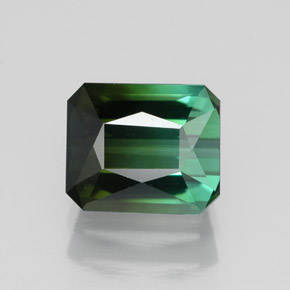1.72 ct Green Tourmaline Gemstone, Tourmaline Gem in Octagon / Scissor Cut Shape for Sale.