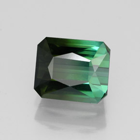 1.72 ct Green Tourmaline Stone, Natural Tourmaline in Octagon / Scissor Cut Shape for Sale
