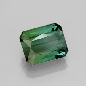 1.45 ct Green Tourmaline Stone, Natural Tourmaline in Octagon / Scissor Cut Shape for Sale