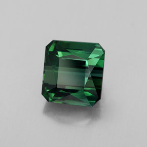 2.06 ct Green Tourmaline Stone, Natural Tourmaline in Octagon / Scissor Cut Shape for Sale