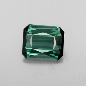 1.53 ct Green Tourmaline Gemstone, Tourmaline Gem in Octagon / Scissor Cut Shape for Sale.