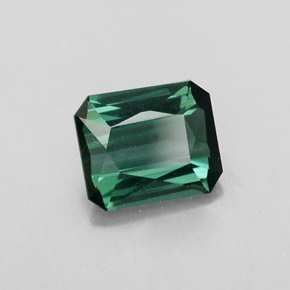 1.53 ct Green Tourmaline Stone, Natural Tourmaline in Octagon / Scissor Cut Shape for Sale
