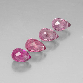 4.56 ct Pink Tourmaline Gemstone, Tourmaline Gem in Briolette with Hole Shape for Sale.