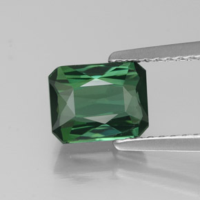 1.40 ct Green Tourmaline Gemstone, Tourmaline Gem in Octagon / Scissor Cut Shape for Sale.