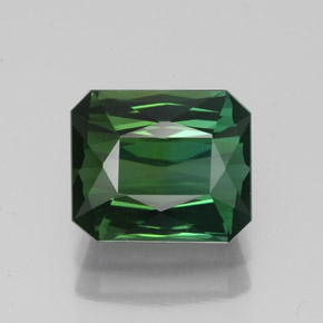 1.79 ct Green Tourmaline Gemstone, Tourmaline Gem in Octagon / Scissor Cut Shape for Sale.