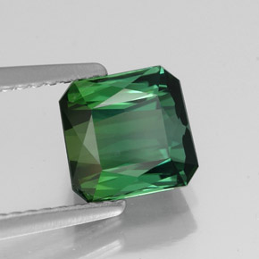 1.76 ct Green Tourmaline Stone, Natural Tourmaline in Octagon / Scissor Cut Shape for Sale