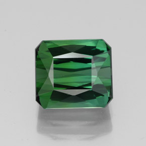 2.51 ct Green Tourmaline Gemstone, Tourmaline Gem in Octagon / Scissor Cut Shape for Sale.