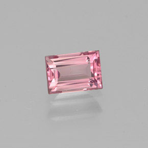 0.42 ct Pink Tourmaline Gemstone, Tourmaline Gem in Baguette Facet Shape for Sale.