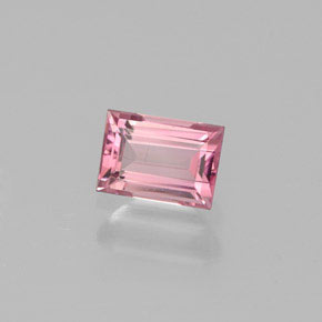 0.42 ct Pink Tourmaline Stone, Natural Tourmaline in Baguette Facet Shape for Sale