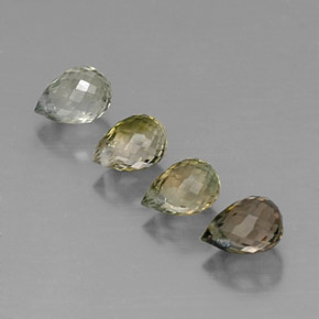 Multicolor Tourmaline Gem - 0.6ct Briolette with Hole (ID: 320766)