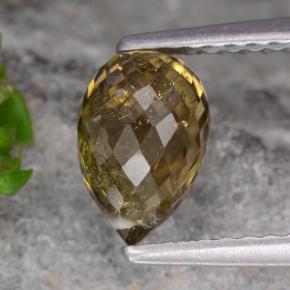 1.36 ct Multicolor Tourmaline Stone, Natural Tourmaline in Briolette with Hole Shape for Sale