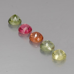 Tourmaline Gemstone in 5.3 mm Size for Sale, Tourmaline Stone in Multicolor Color