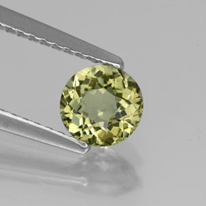 0.65 ct Green Tourmaline Stone, Natural Tourmaline in Round Facet Shape for Sale