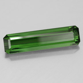 3.19 ct Green Tourmaline Gemstone, Tourmaline Gem in Octagon Facet Shape for Sale.