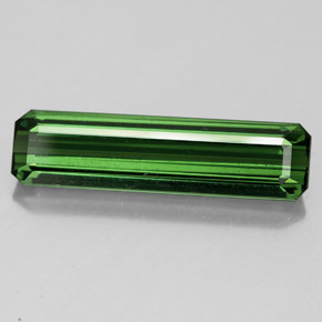 3.19 ct Green Tourmaline Stone, Natural Tourmaline in Octagon Facet Shape for Sale