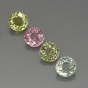 2.71 ct Multicolor Tourmaline Gemstone, Tourmaline Gem in Round Facet Shape for Sale.